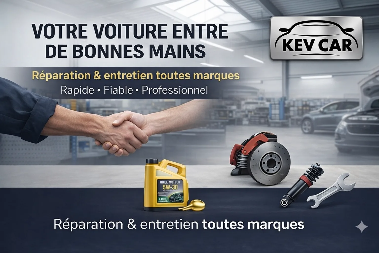 Kev Car — Votre voiture entre de bonnes mains, réparation et entretien toutes marques